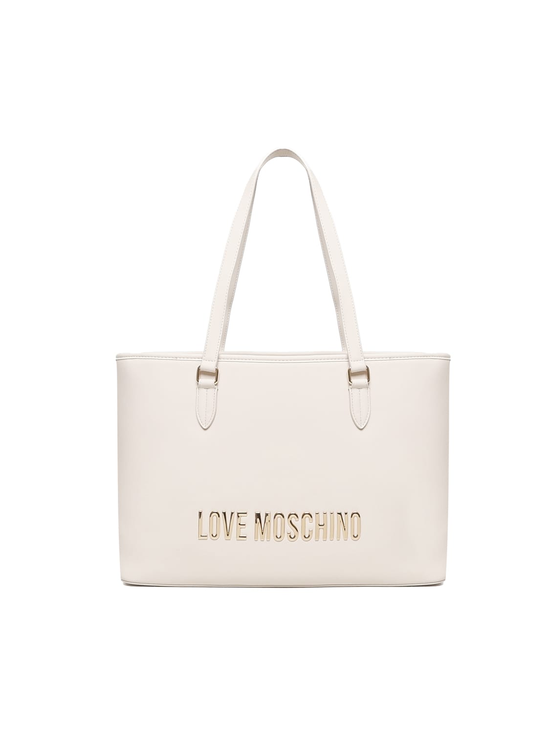 Shop Love Moschino Shopping Bag With Logo In White