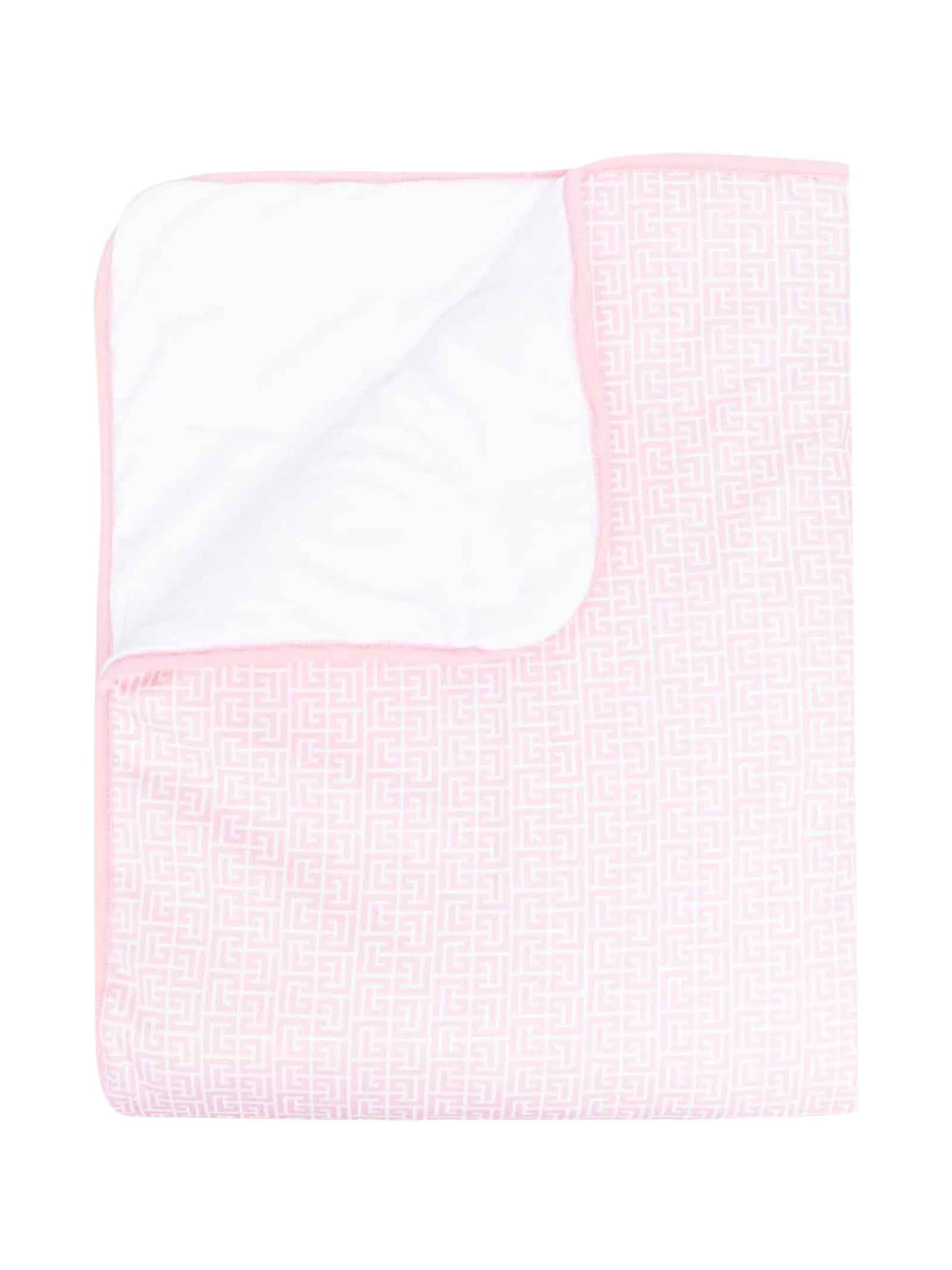 Balmain Pastel Pink And White Sleeping Bag Unisex