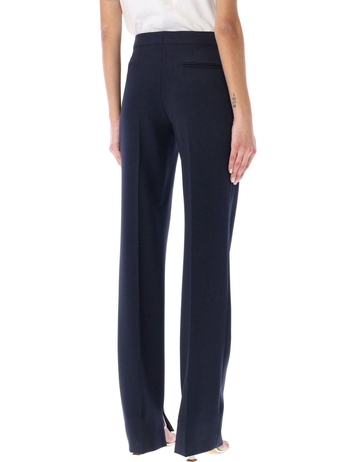 Shop Stella Mccartney Split Cuff Straight-leg Pants In Blu