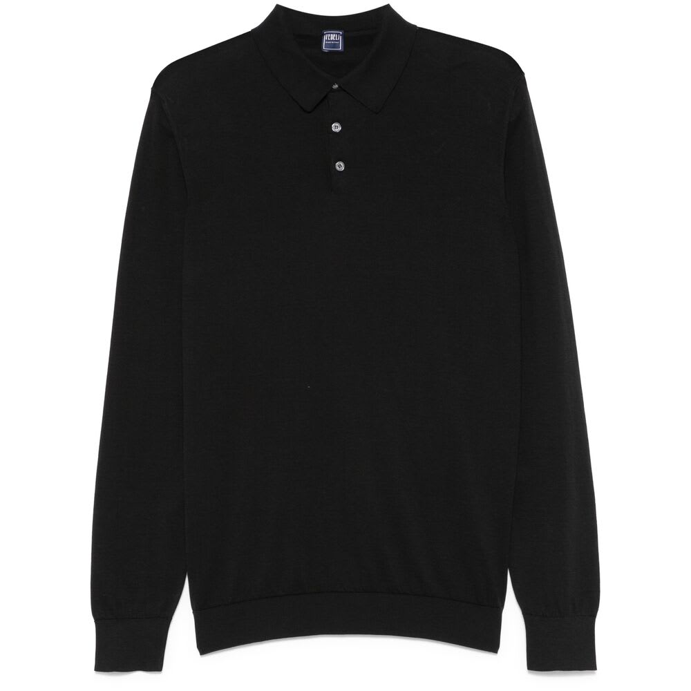 Fedeli Cotton Sweaters In Black