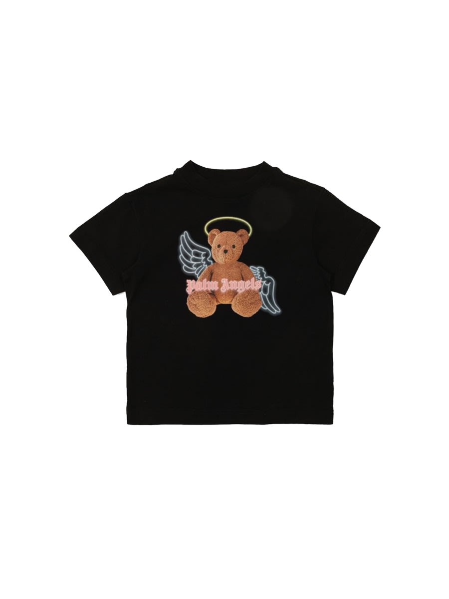 Palm Angels Bear-print T-shirt In Black