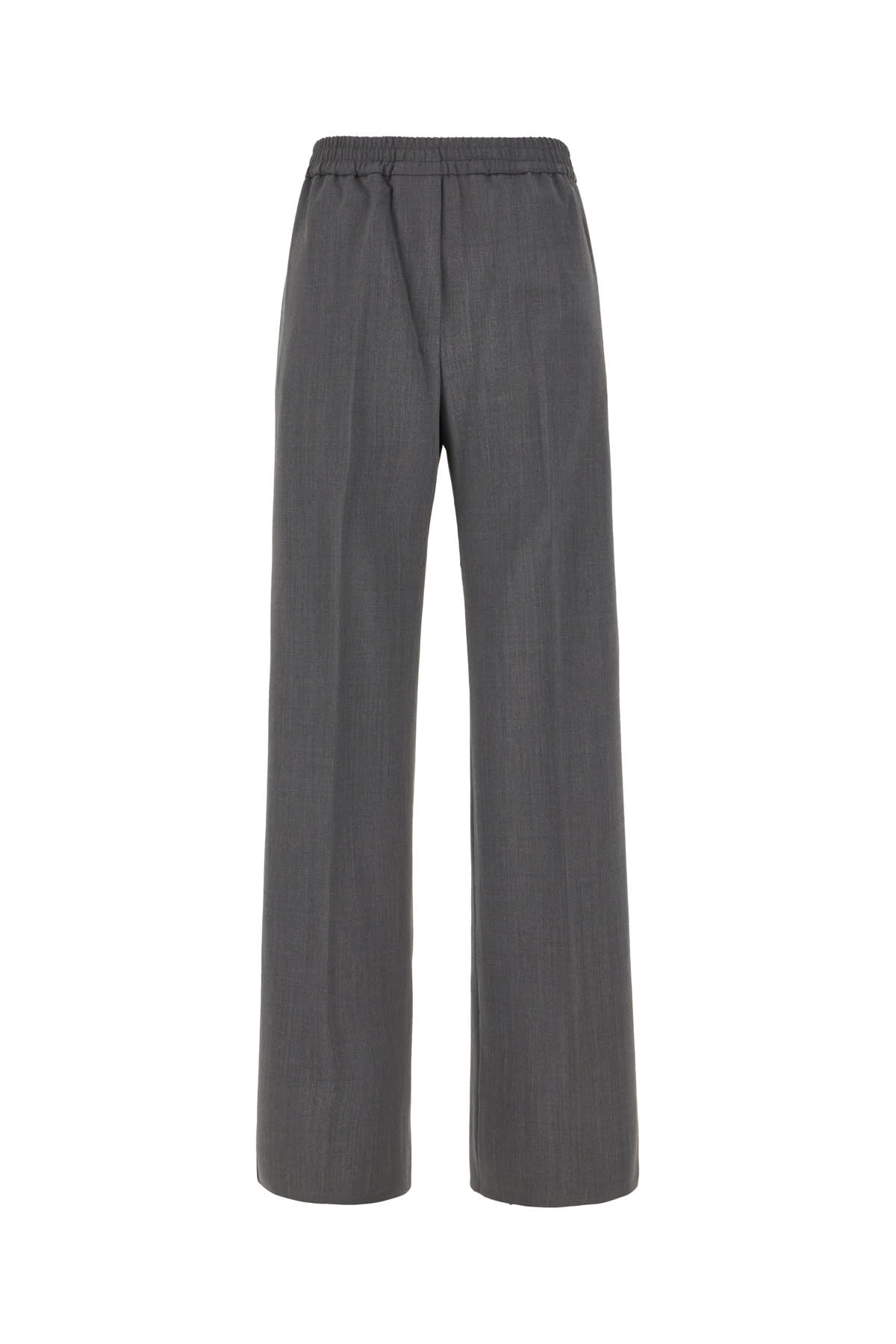 Weekend Max Mara Dark Grey Stretch Polyester Blend Pants In Grigio