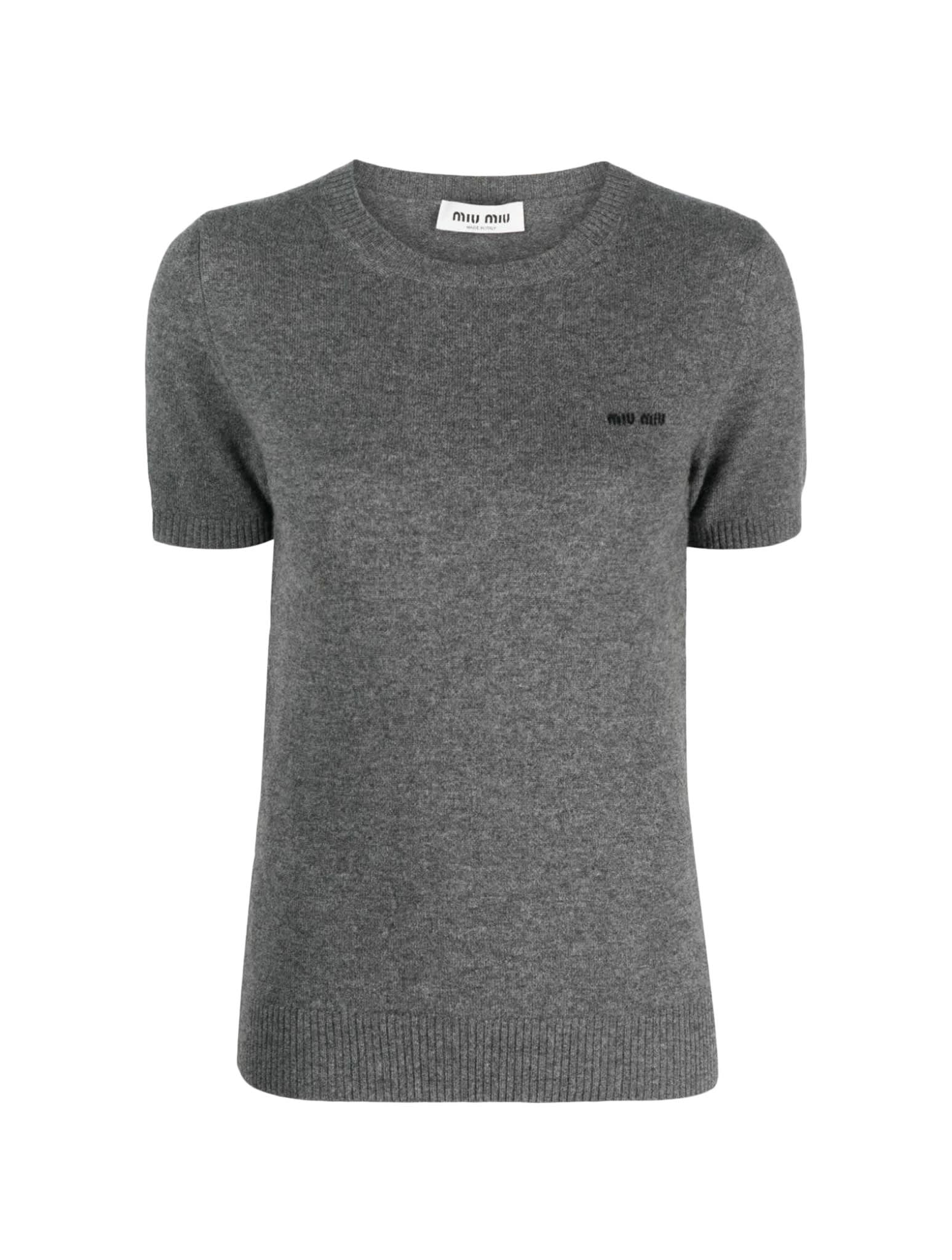 Miu Miu Cashmere Sweater In Ardesia