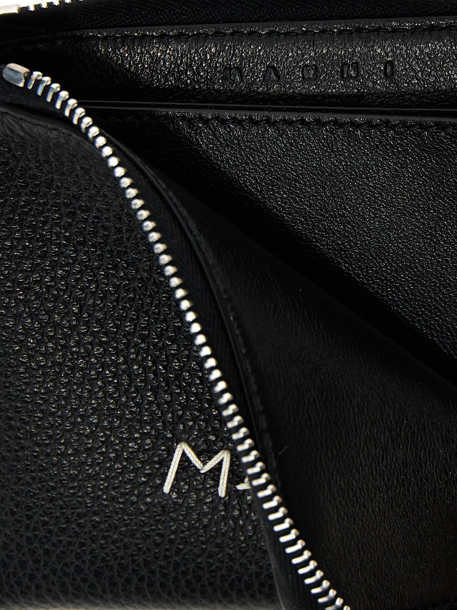 Shop Marni Logo Wallet In Black