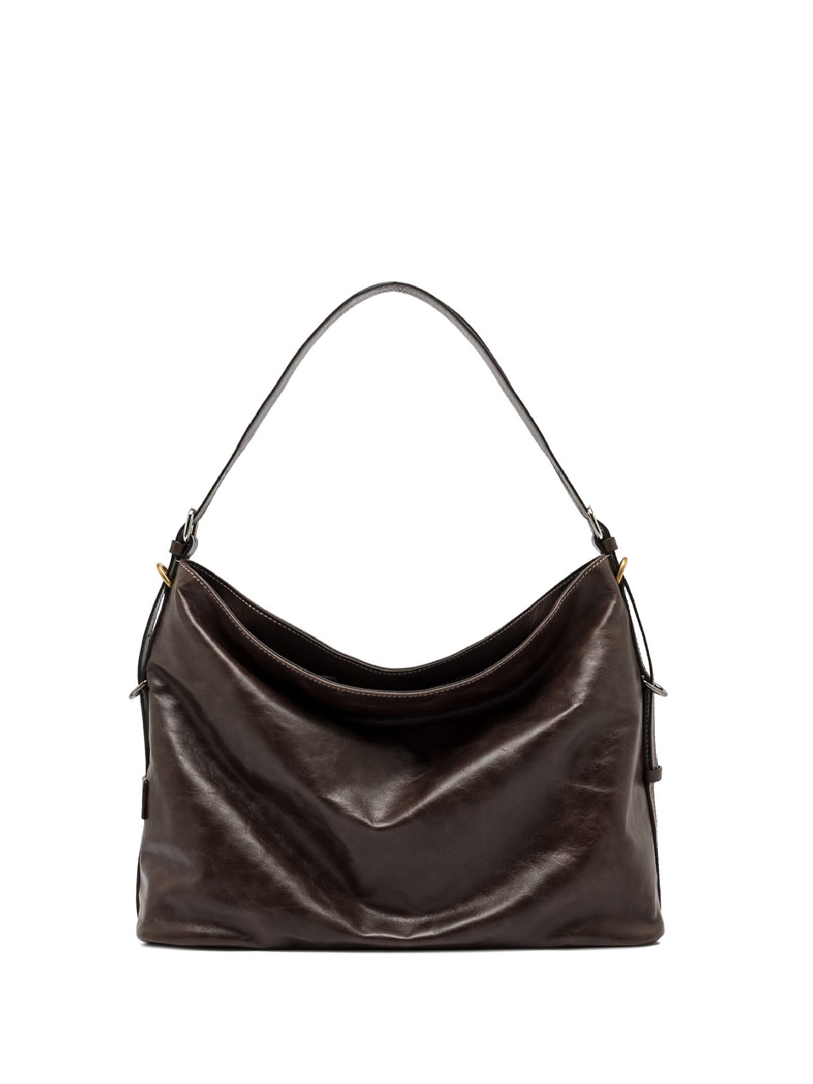 Gianni Chiarini Renee Leather Shoulder Bag In Brown
