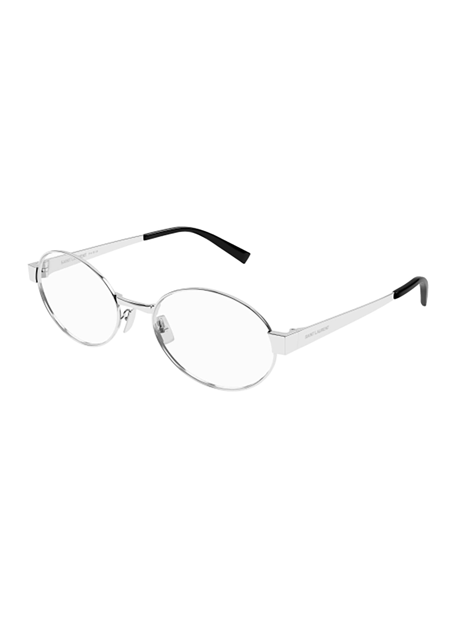 Shop Saint Laurent Sl 692 Opt Eyewear In Silver Silver Transpa