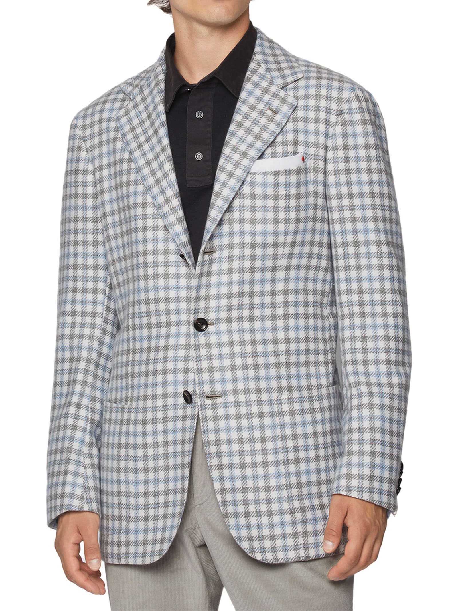 Shop Kiton Jacket Cashmere In White