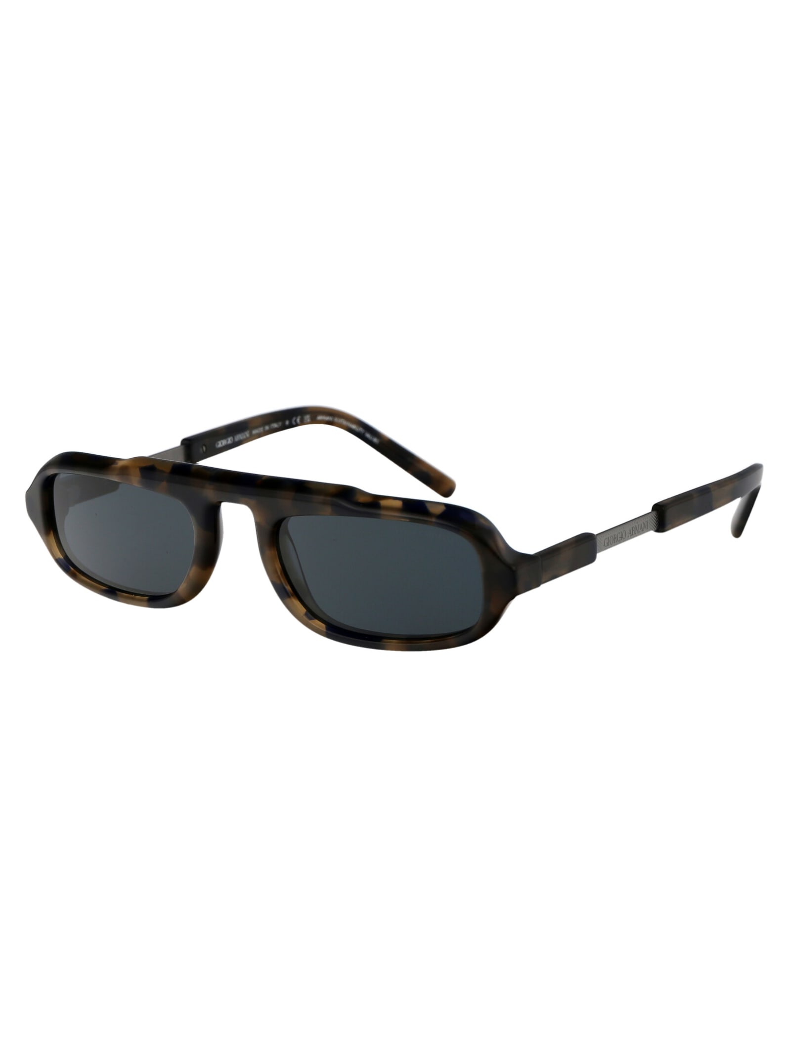 Shop Giorgio Armani 0ar8203 Sunglasses In 604887 Blue Havana
