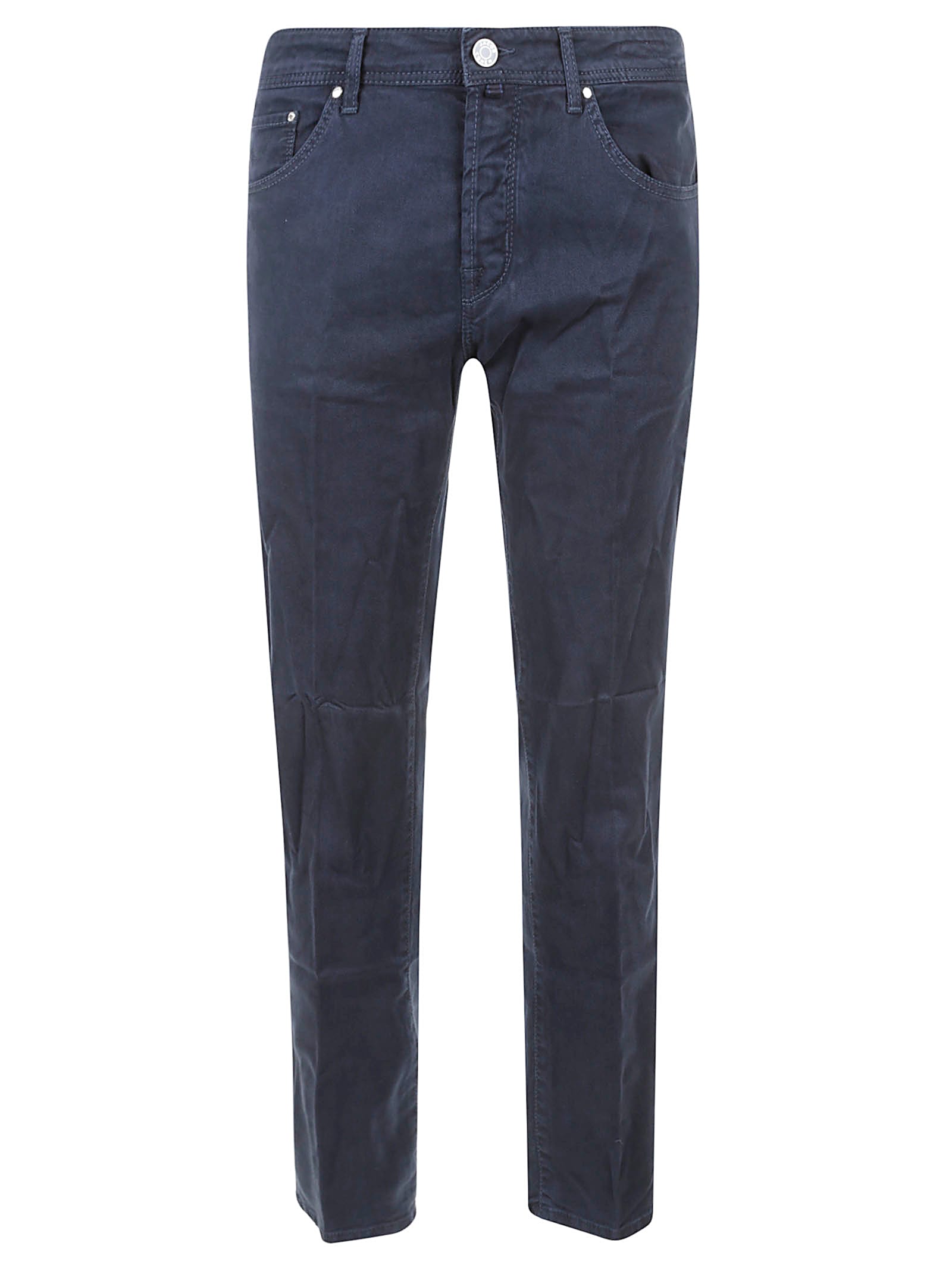 Shop Jacob Cohen Scott Slim Cropped Carrot Jeans In Blue