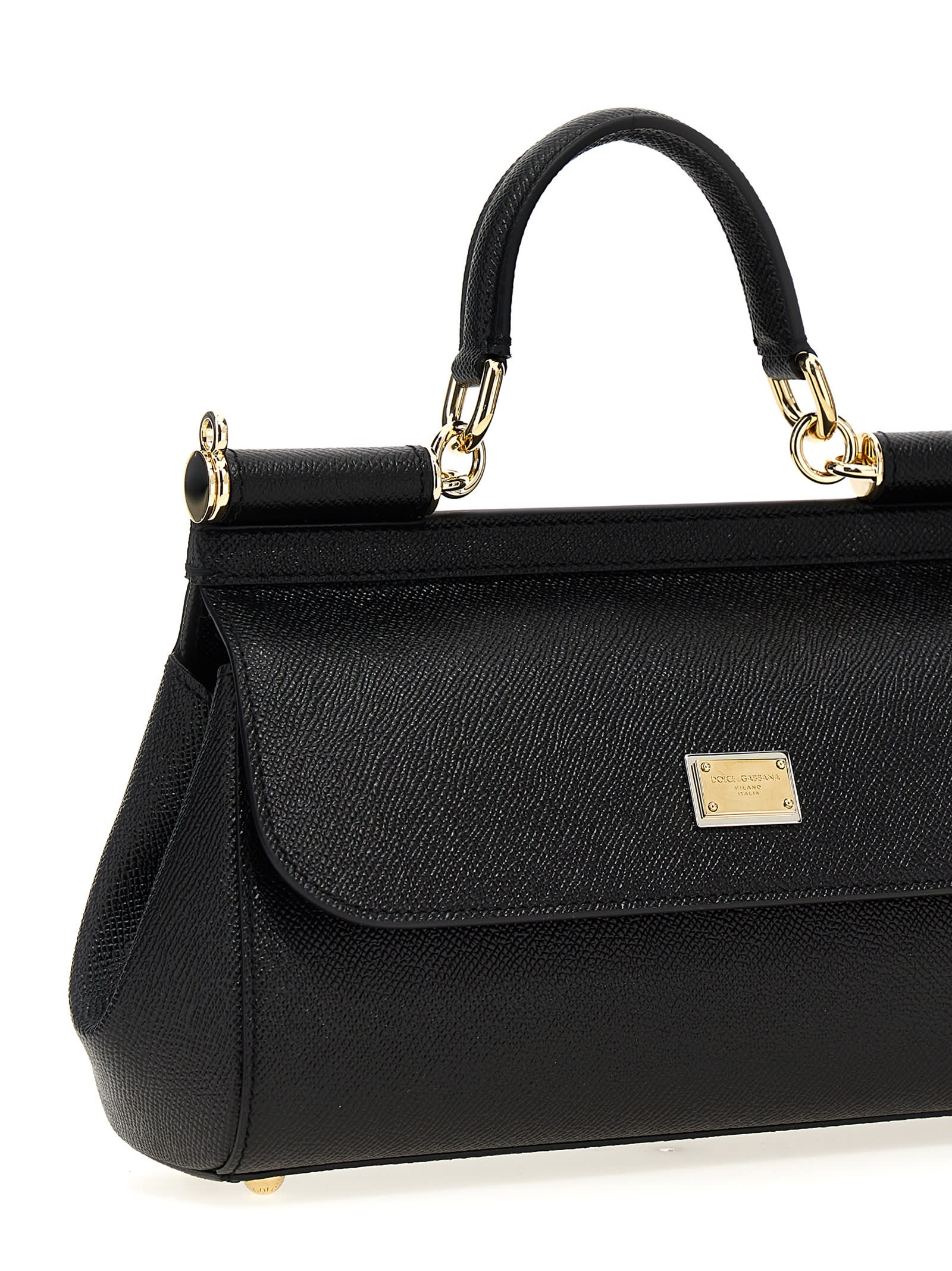 Shop Dolce & Gabbana Sicily Handbag In Black