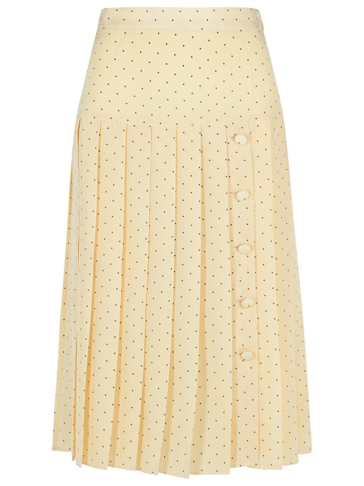 Polka Dot Pattern Pleated Skirt