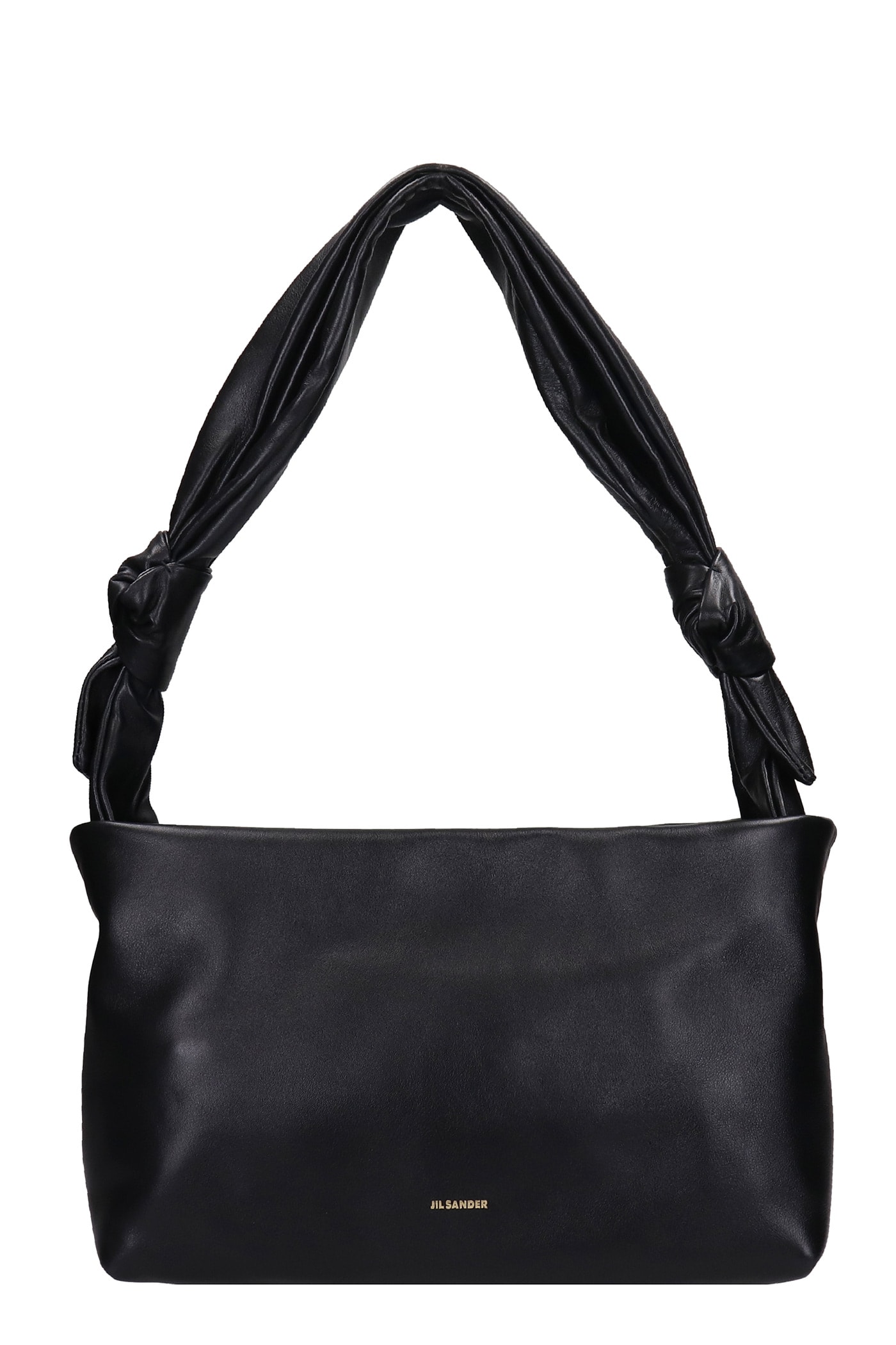 Jil Sander Hitch Shoulder Bag In Black Leather
