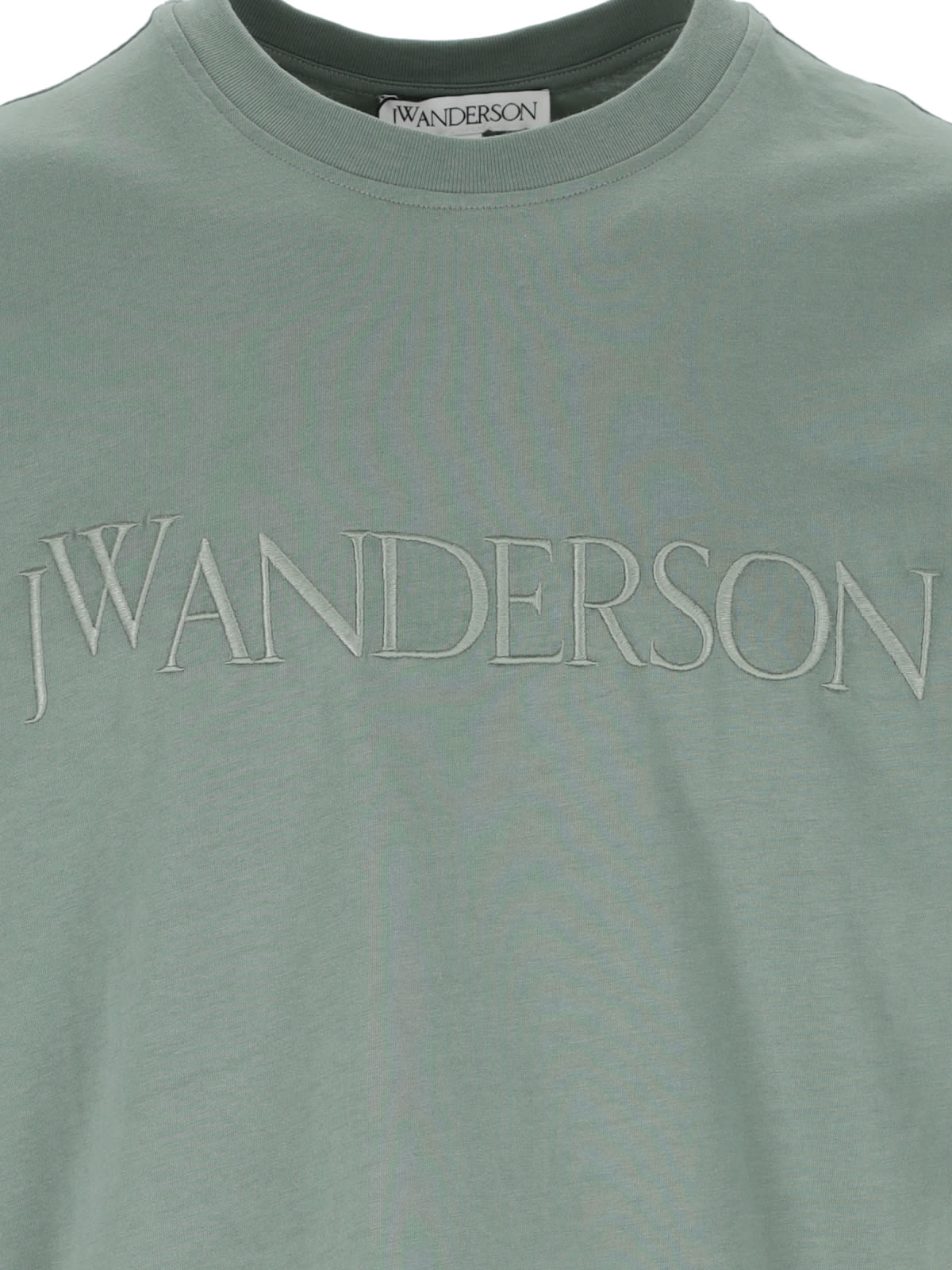 Shop Jw Anderson Logo T-shirt In Green