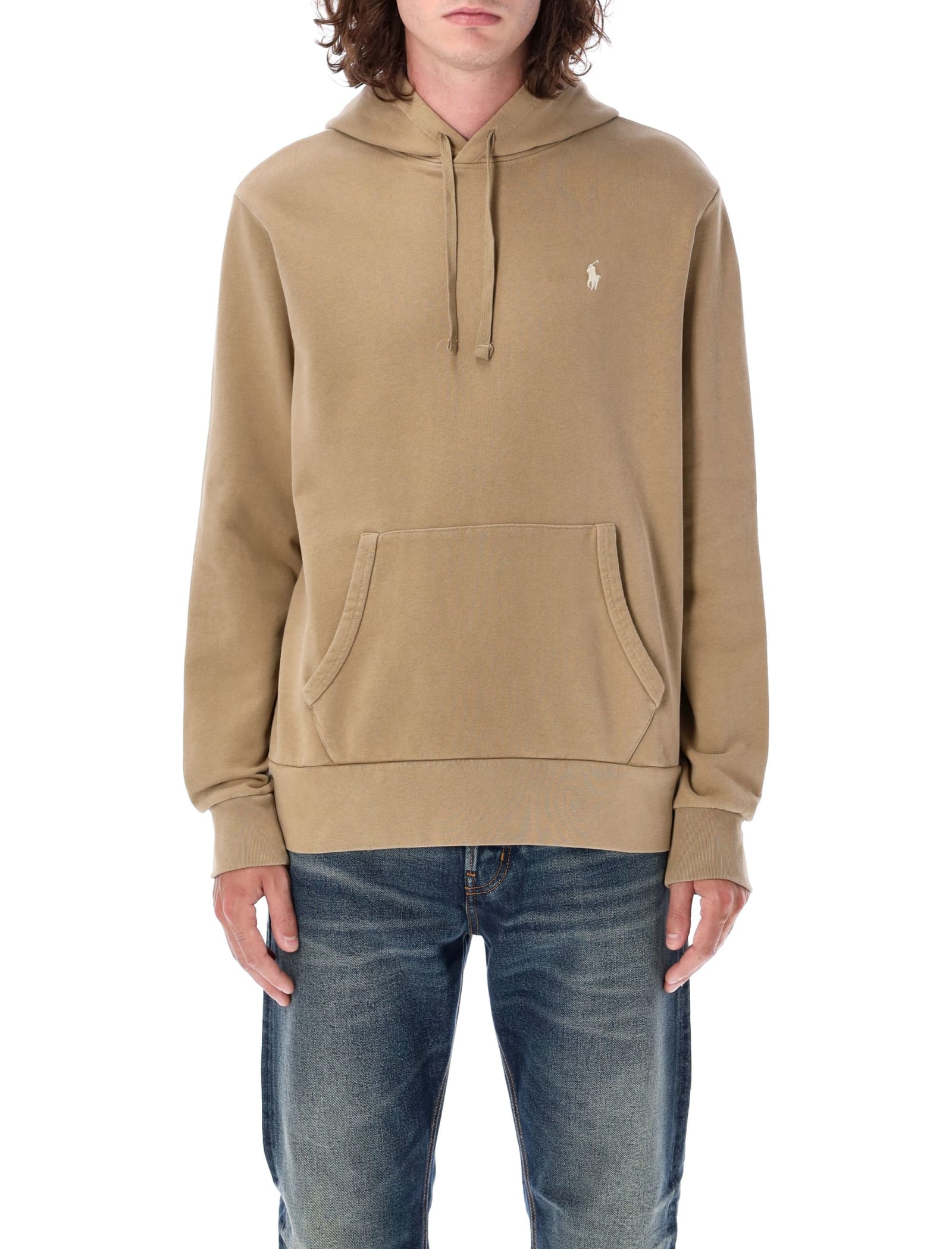 Shop Polo Ralph Lauren Hooded Sweatshirt In Marrone