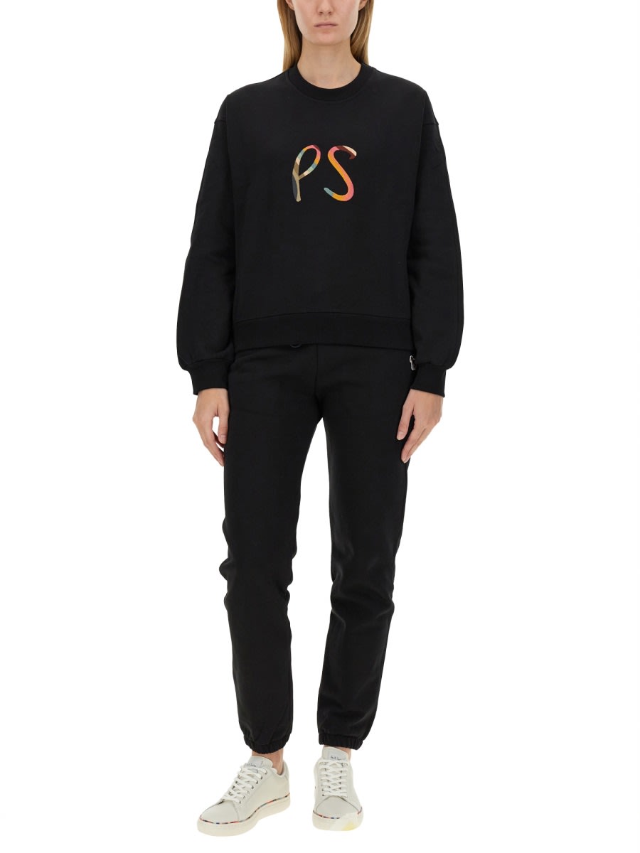 Shop Ps By Paul Smith Swirl Logo Sweatshirt In Black