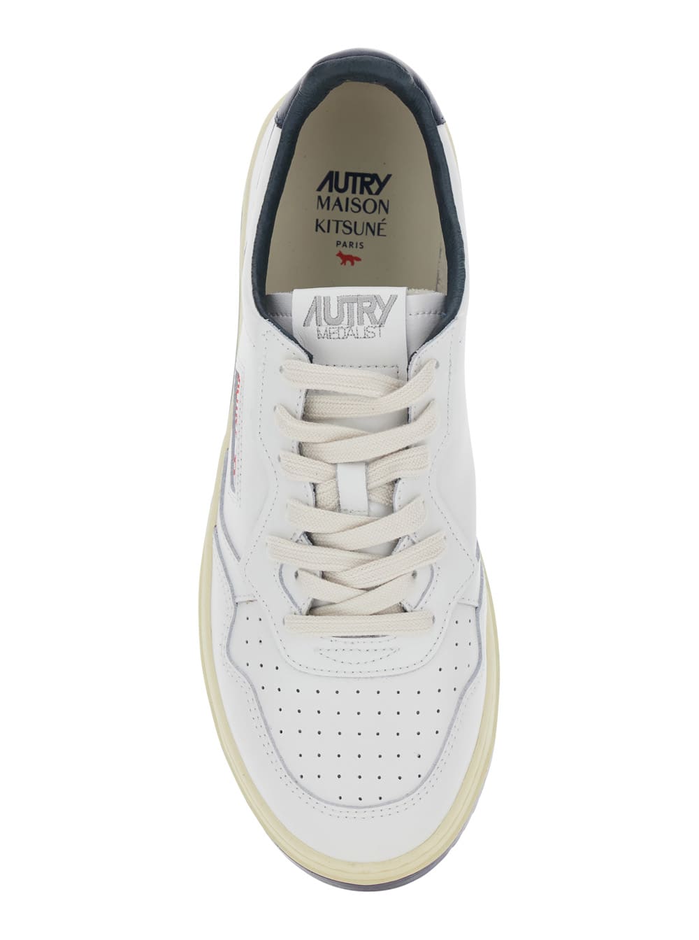 Autry X Maison Kitsune Medalist Low Top Sneakers In Blue