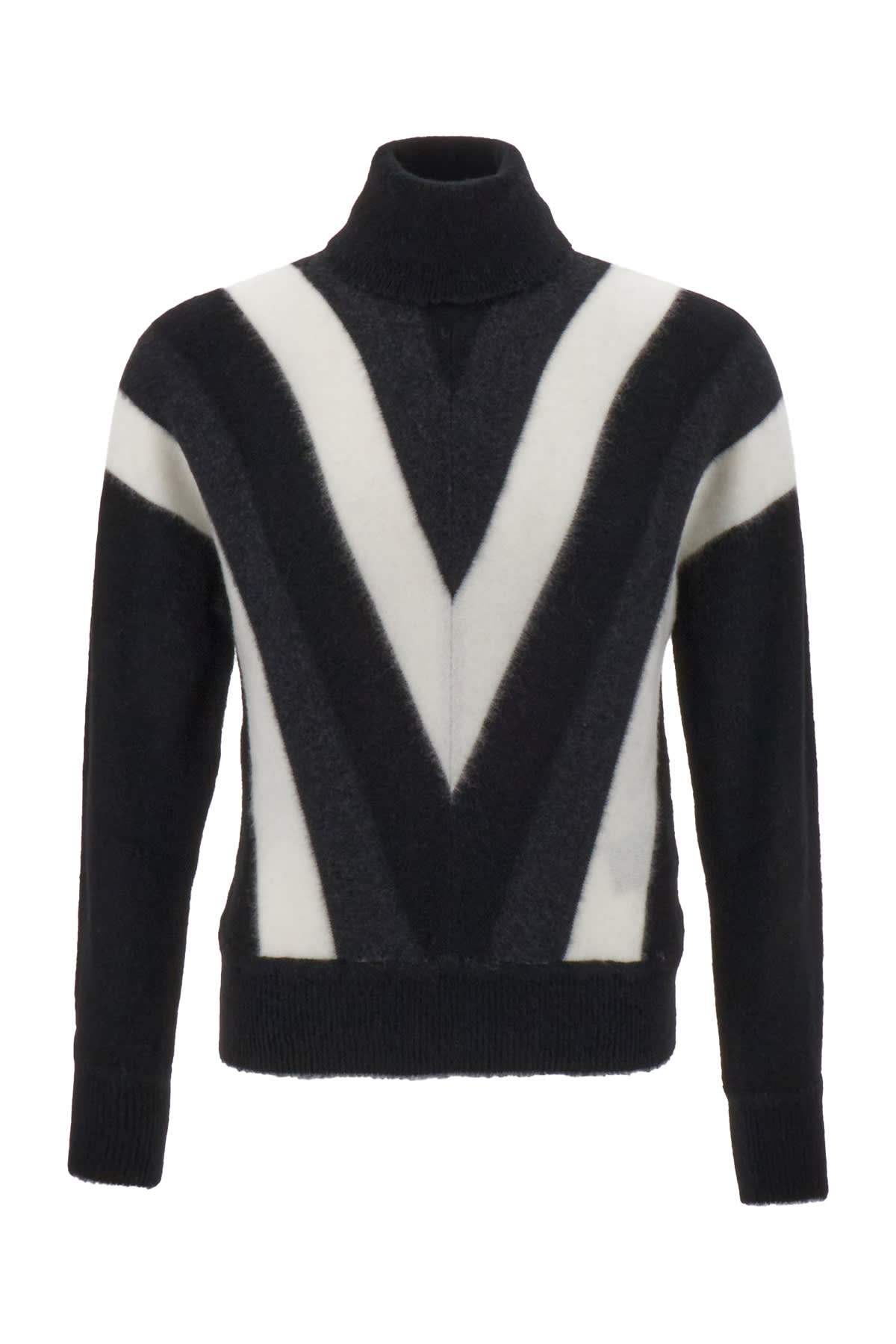 Shop Saint Laurent Embroidered Wool Sweater In 9019