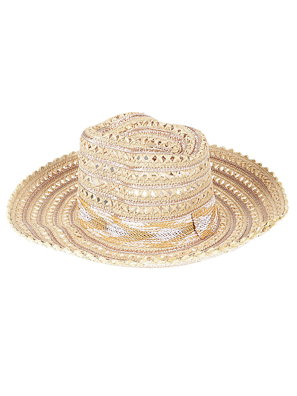 Exquisite J Raffia Sombrero Hat In Neutral