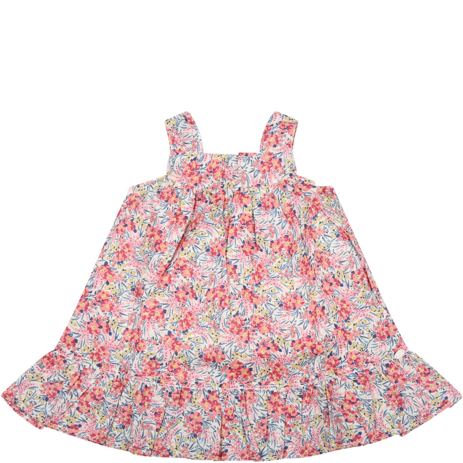 Tartine et Chocolat Multicolor Dress For Baby Girl With Liberty Print
