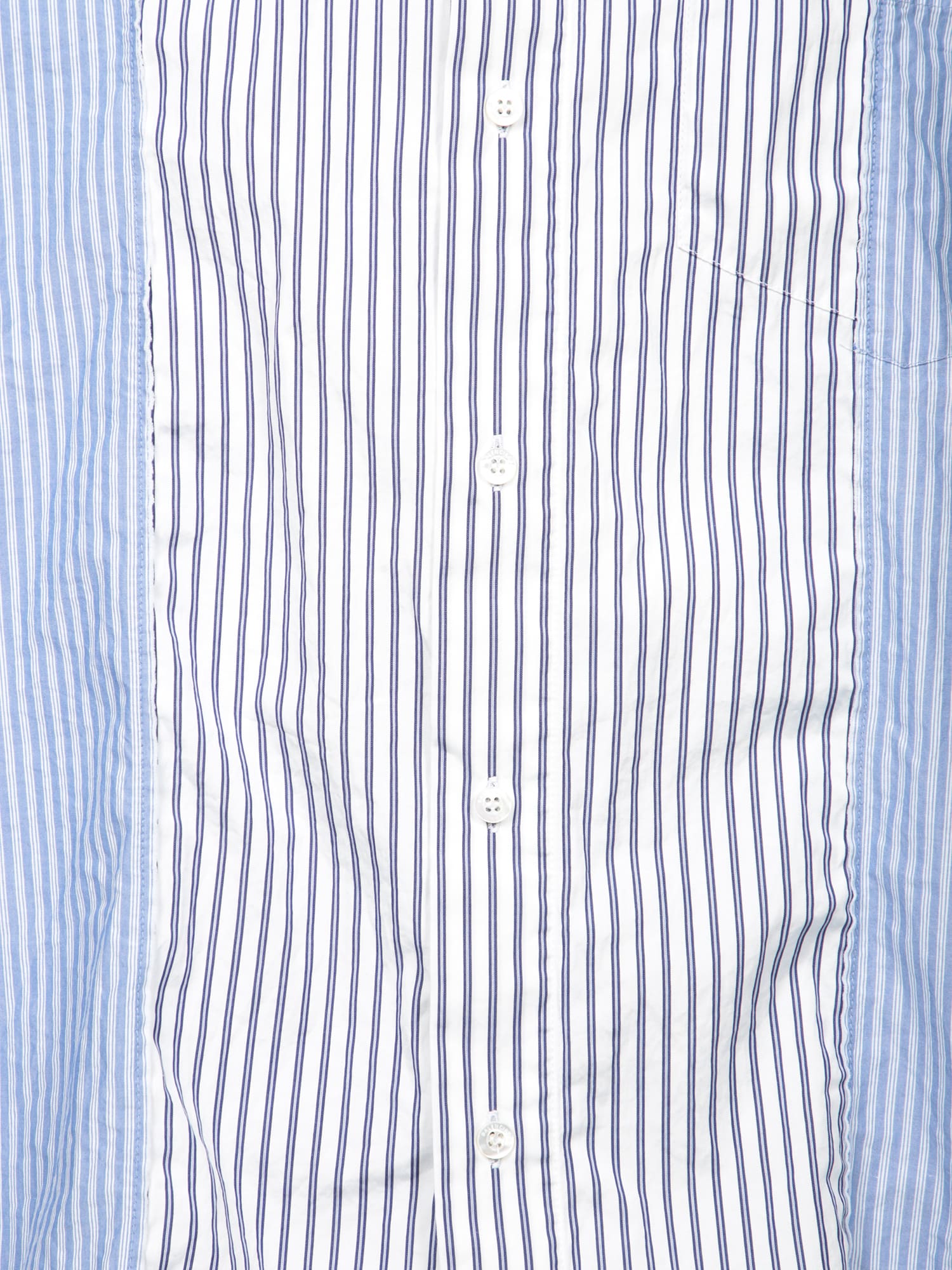 Shop Balenciaga White-sky Blue College Stripes Shirt