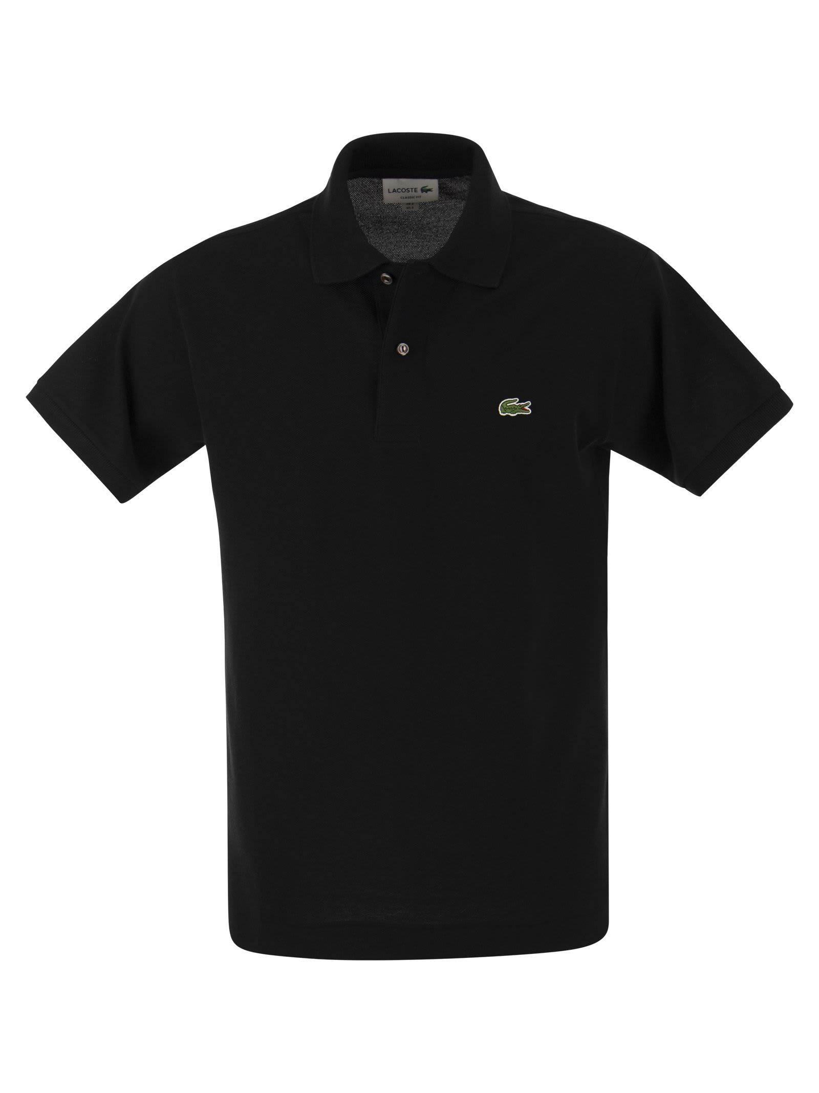 Shop Lacoste Classic Fit Cotton Pique Polo Shirt In Black
