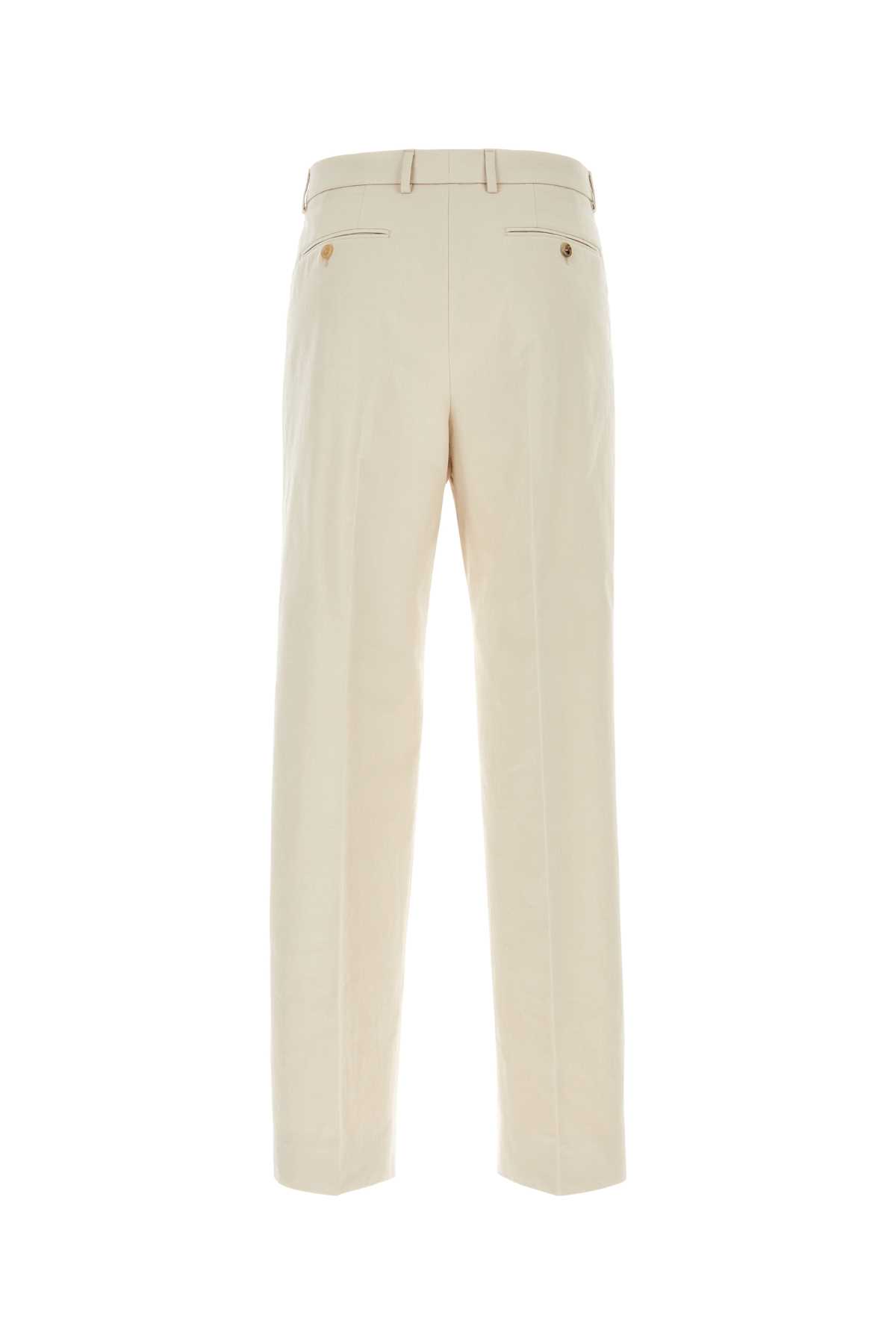 Gucci Sand Cotton Pant In Wht