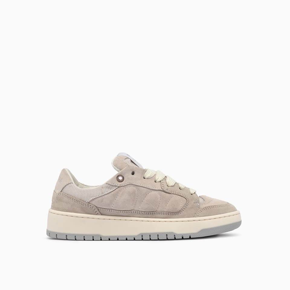 Paura Santha Model 2 Sand Suede Sneakers In White