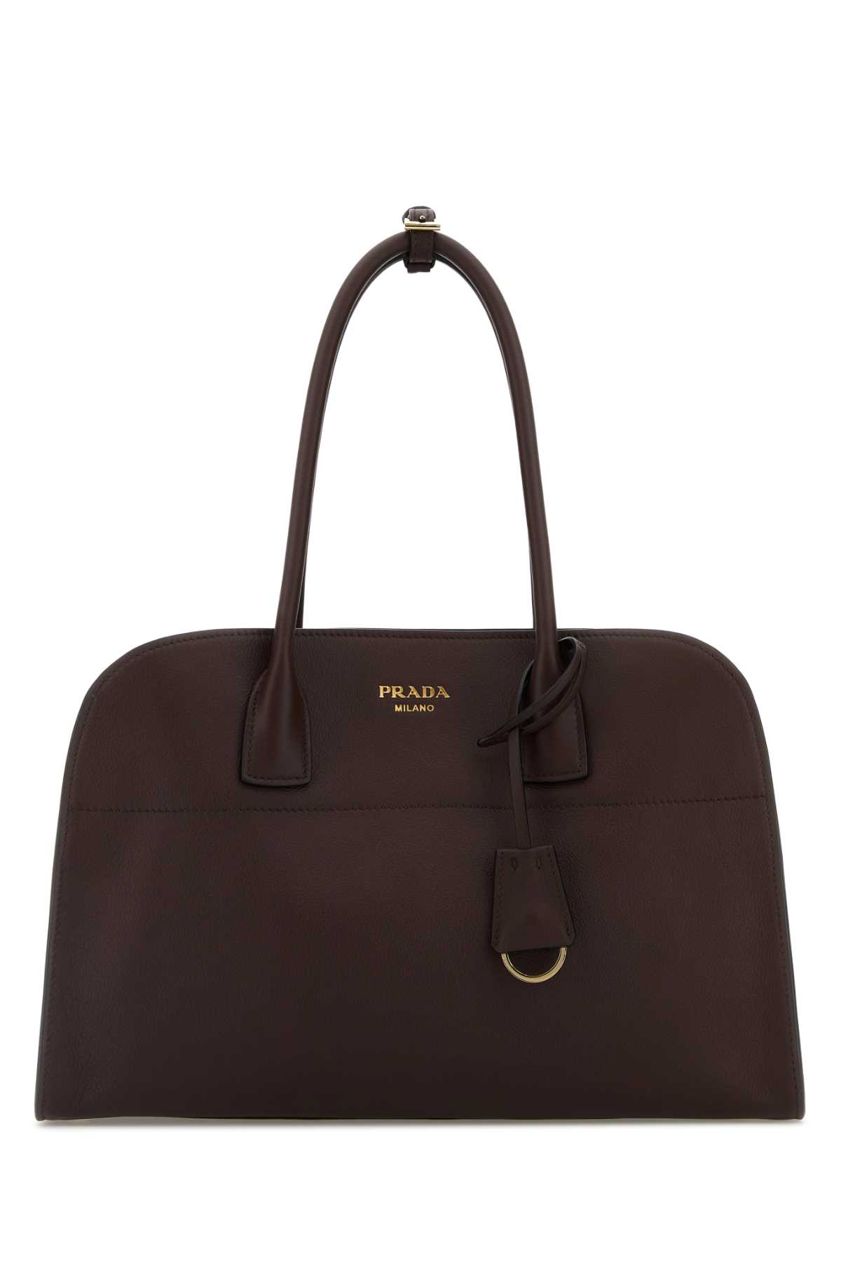 【関税&送料込】Prada Aubergine Leather Medium Shopping Bag Prada Aubergine Leather Medium Shopping Bag - Women - Pomelo