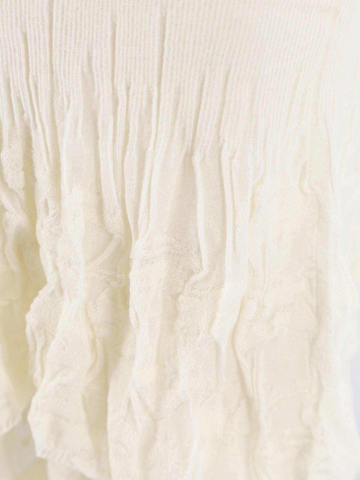 Shop Bottega Veneta Flower Midi Skirt In White