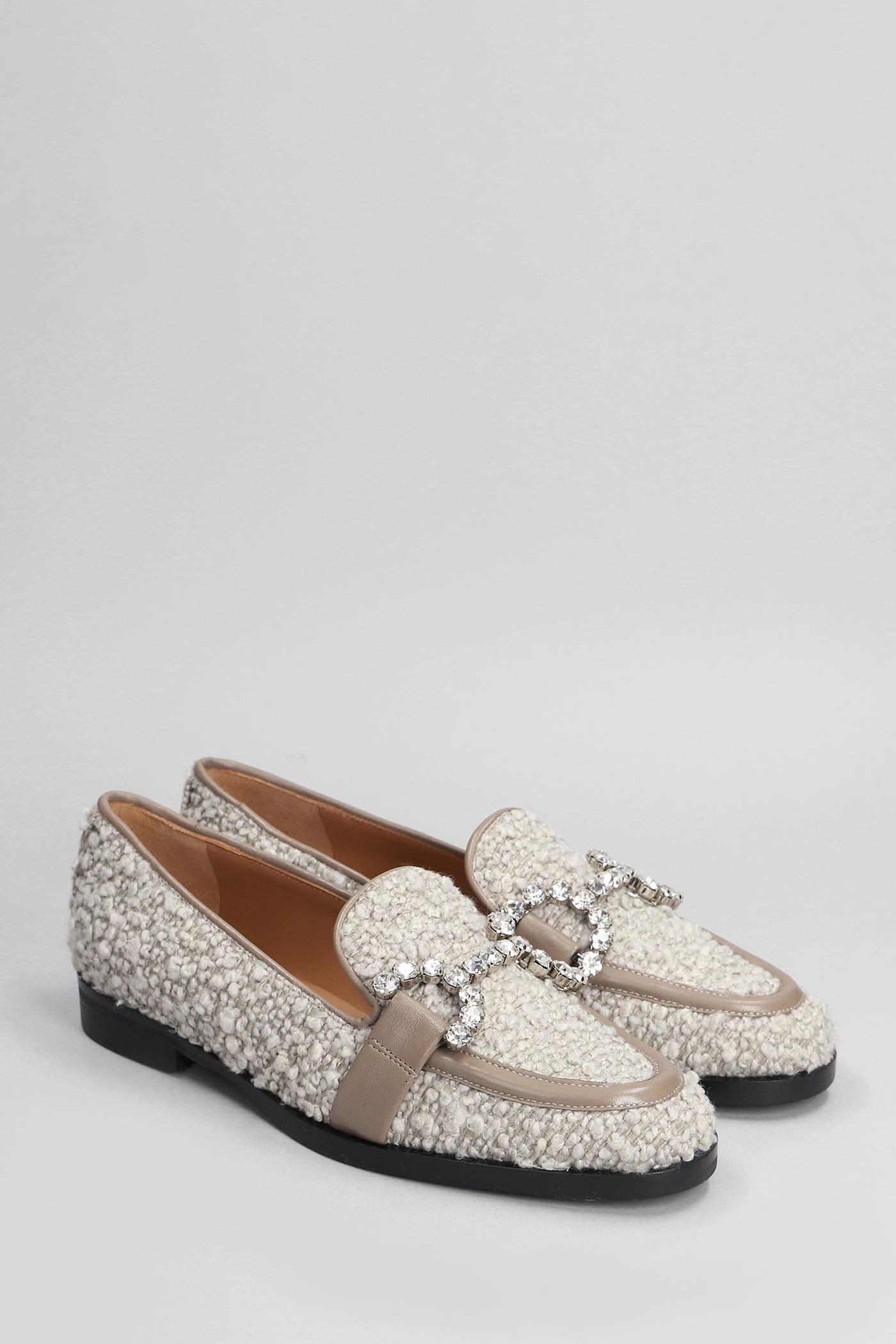 Shop Roberto Festa Joys Loafers In Beige Wool