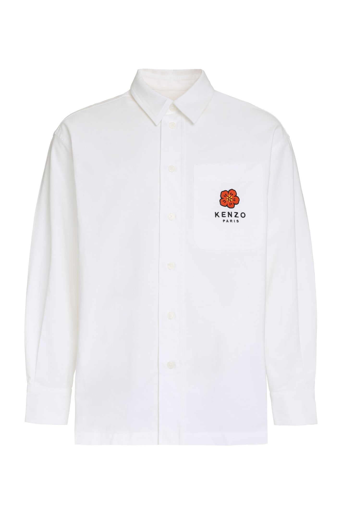 Kenzo Embroidered Cotton Shirt