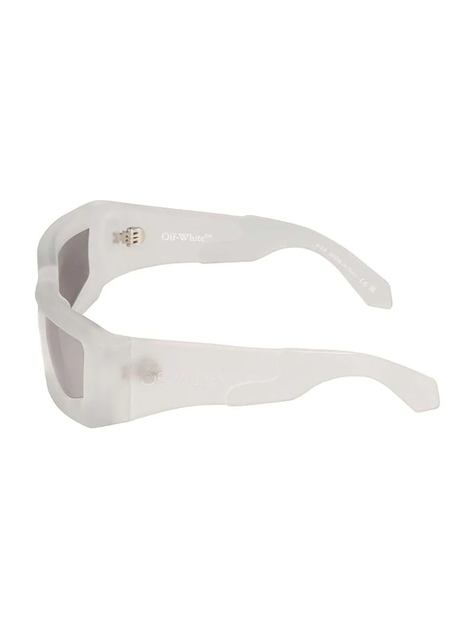 Shop Off-white Volcanite Sunglasses Crystal M Sunglasses In Silver