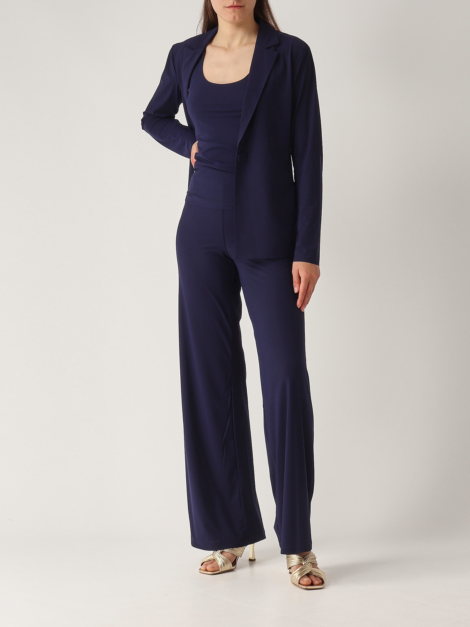 Maliparmi Pantalone Soft Jersey Trousers In Blue