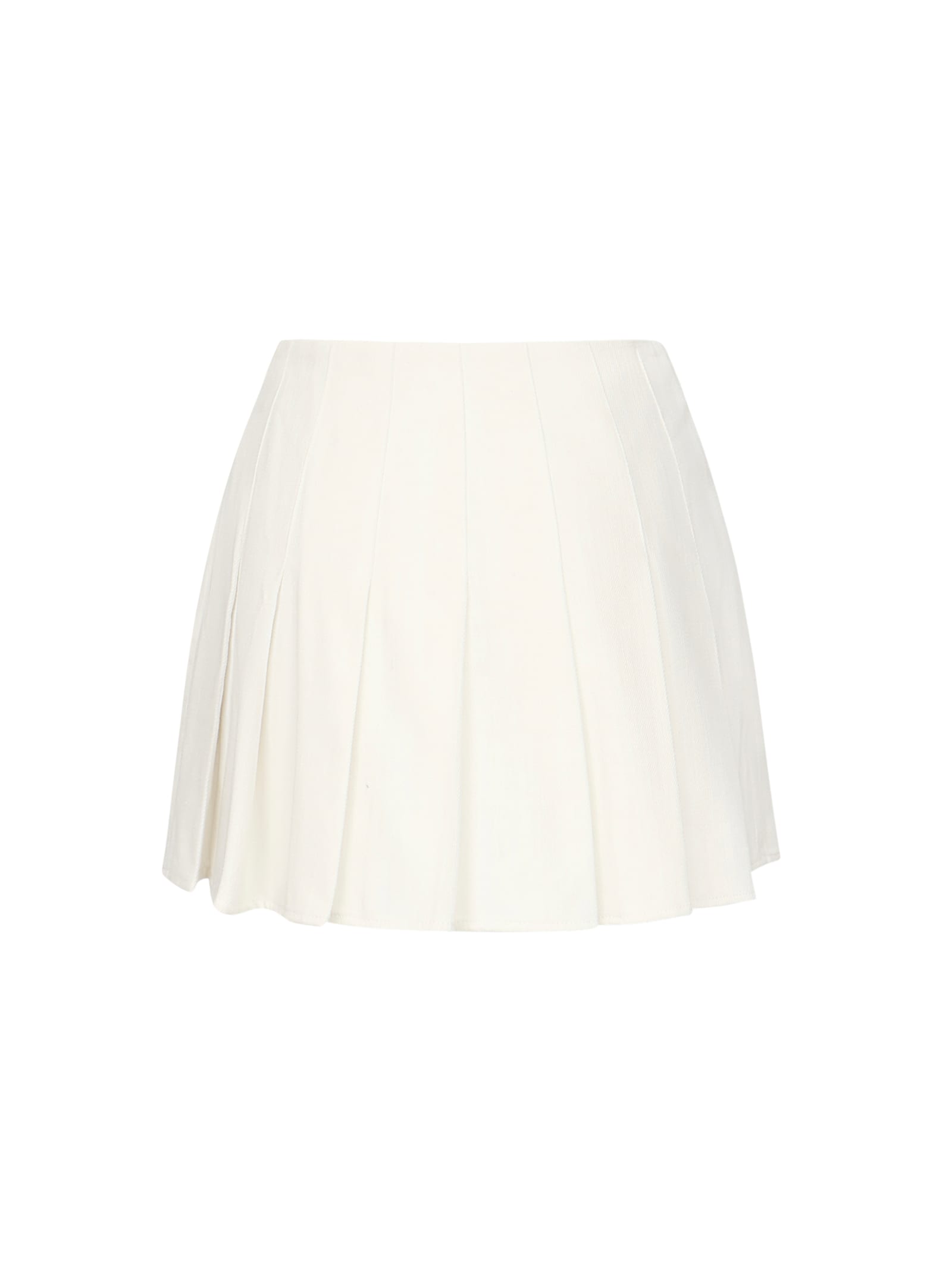 Nineminutes Pleated Tennis Skirt In White