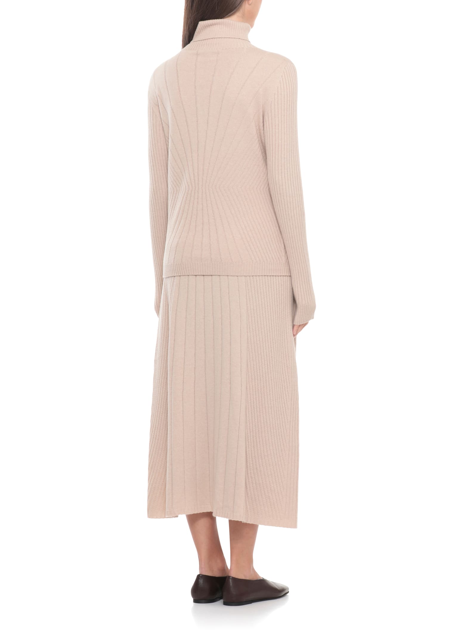 D Exterior Beige Cashmere Blend Sweater In Multi