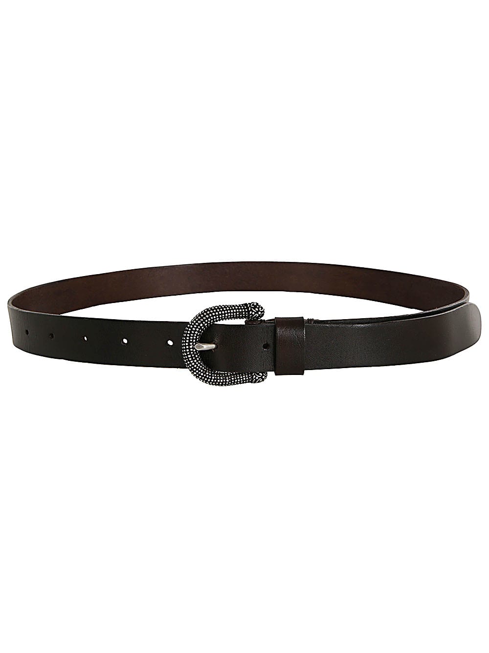 Shop P.a.r.o.s.h Small Buckle Belt In Brown
