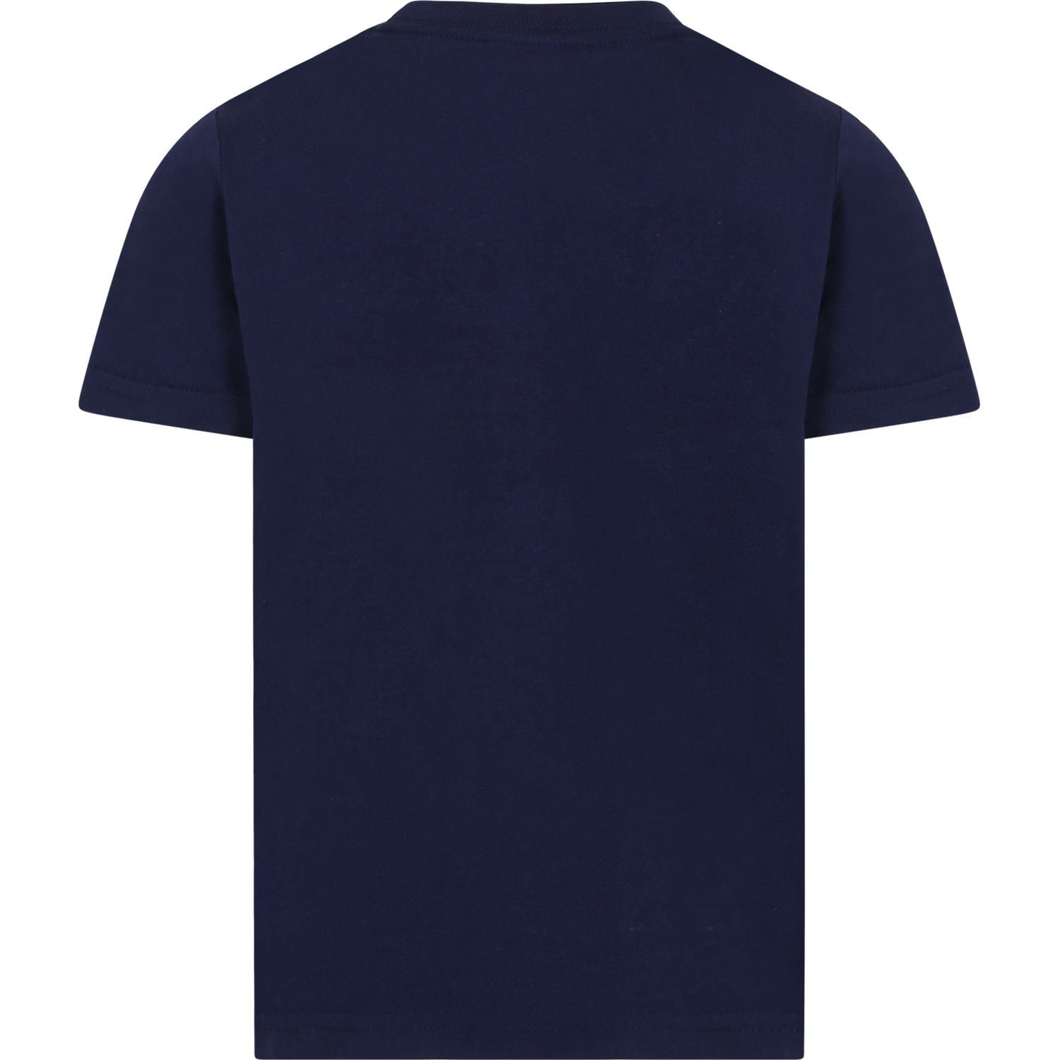 Shop Ralph Lauren Blue T-shirt For Boy With Polo Bear