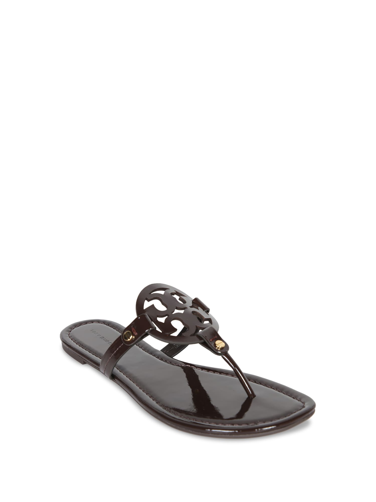 Tory Burch Glossy Patent T-strap Sandals