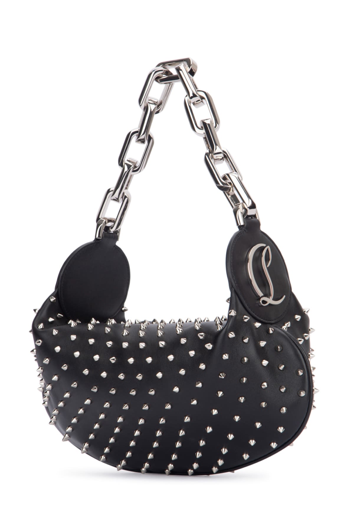 Shop Christian Louboutin Borsa In Blacksilversilver