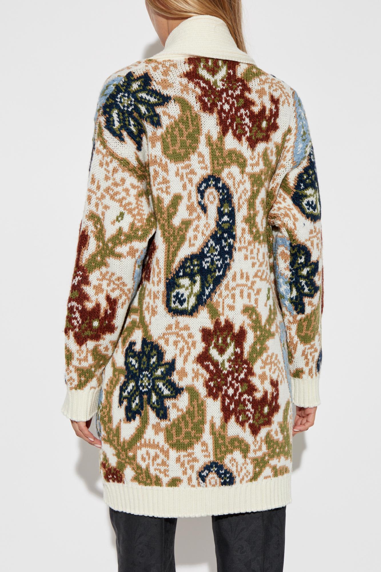 Shop Etro Patterned Loose-fit Cardigan In Multi