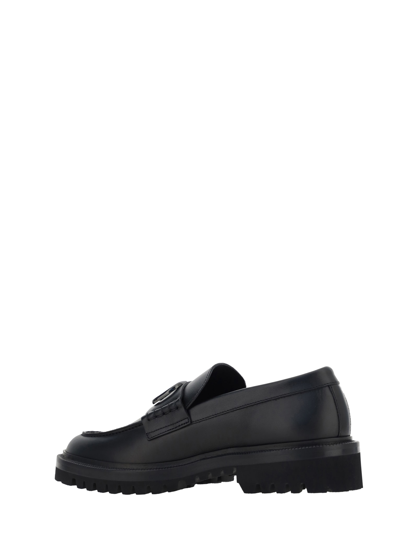 Shop Valentino Garavani Loafers In Black