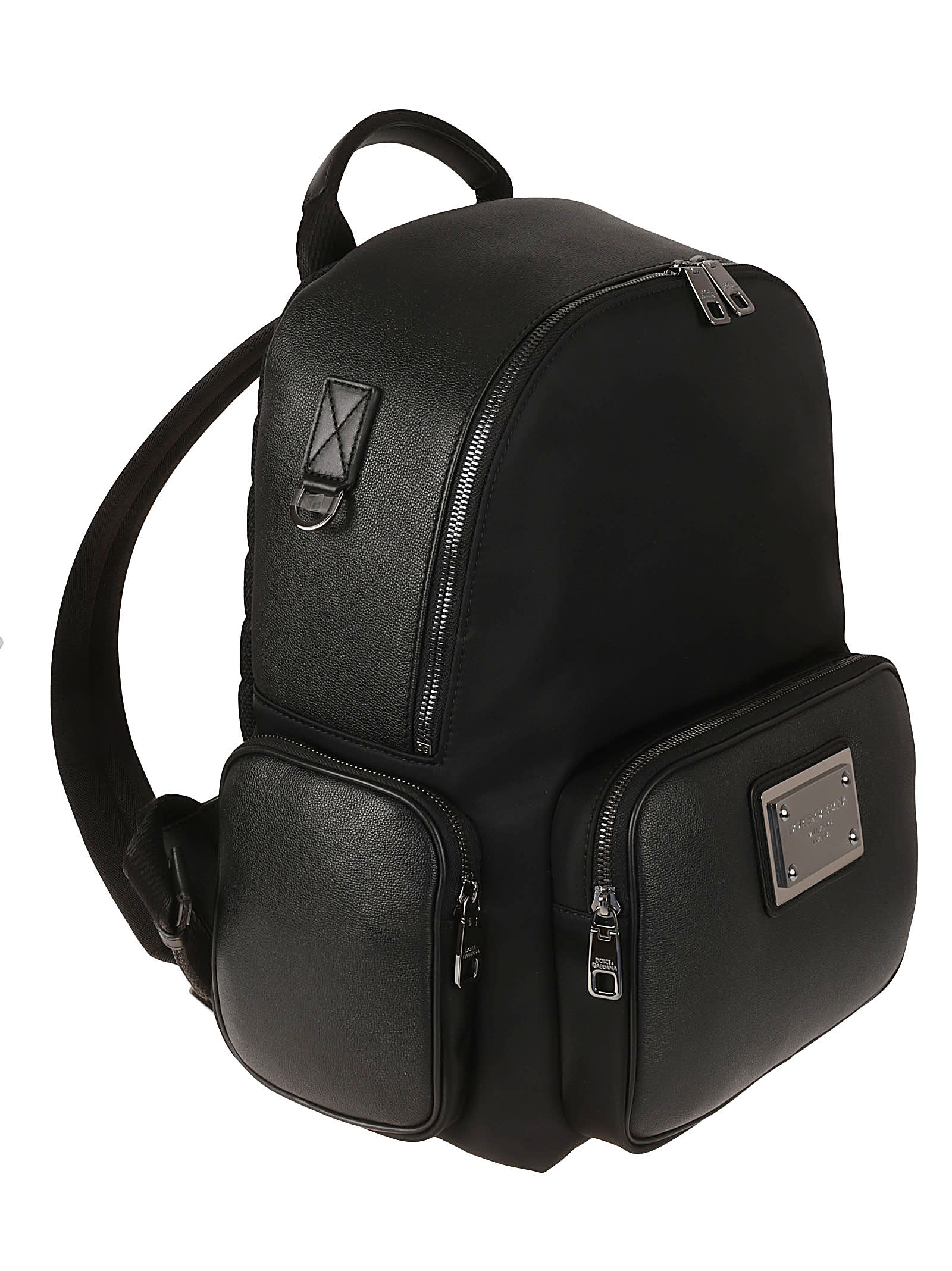 Shop Dolce & Gabbana Logo Plaque Backpack In Black