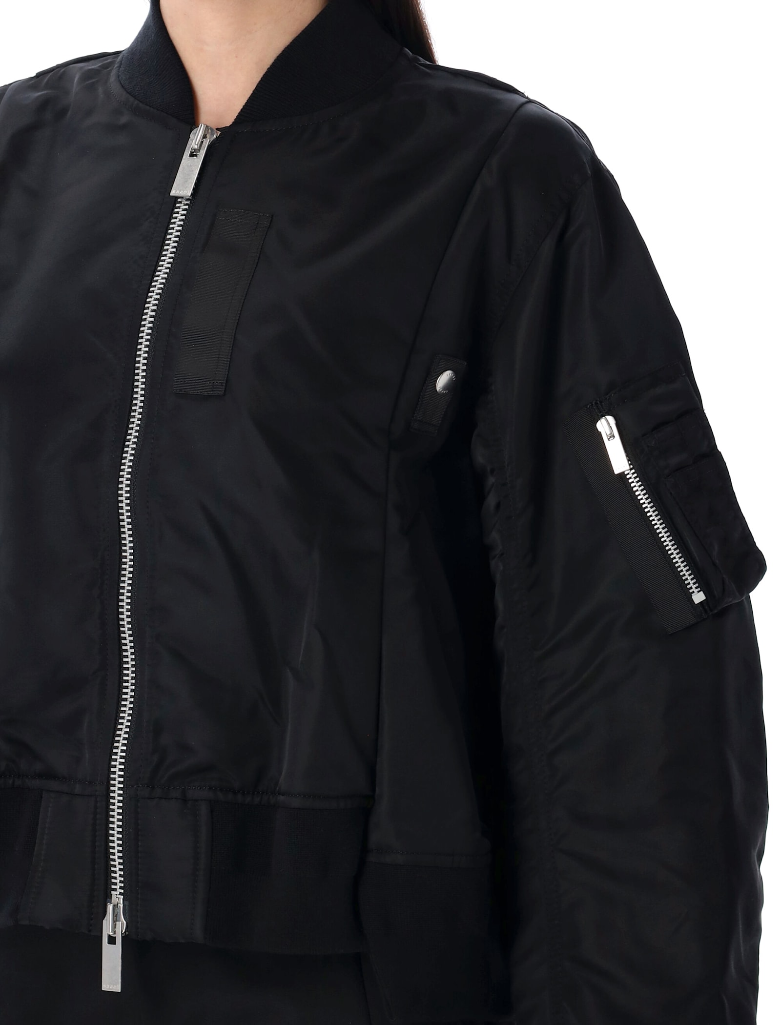 Sacai Women's Nylon Twill Blouson In Black
