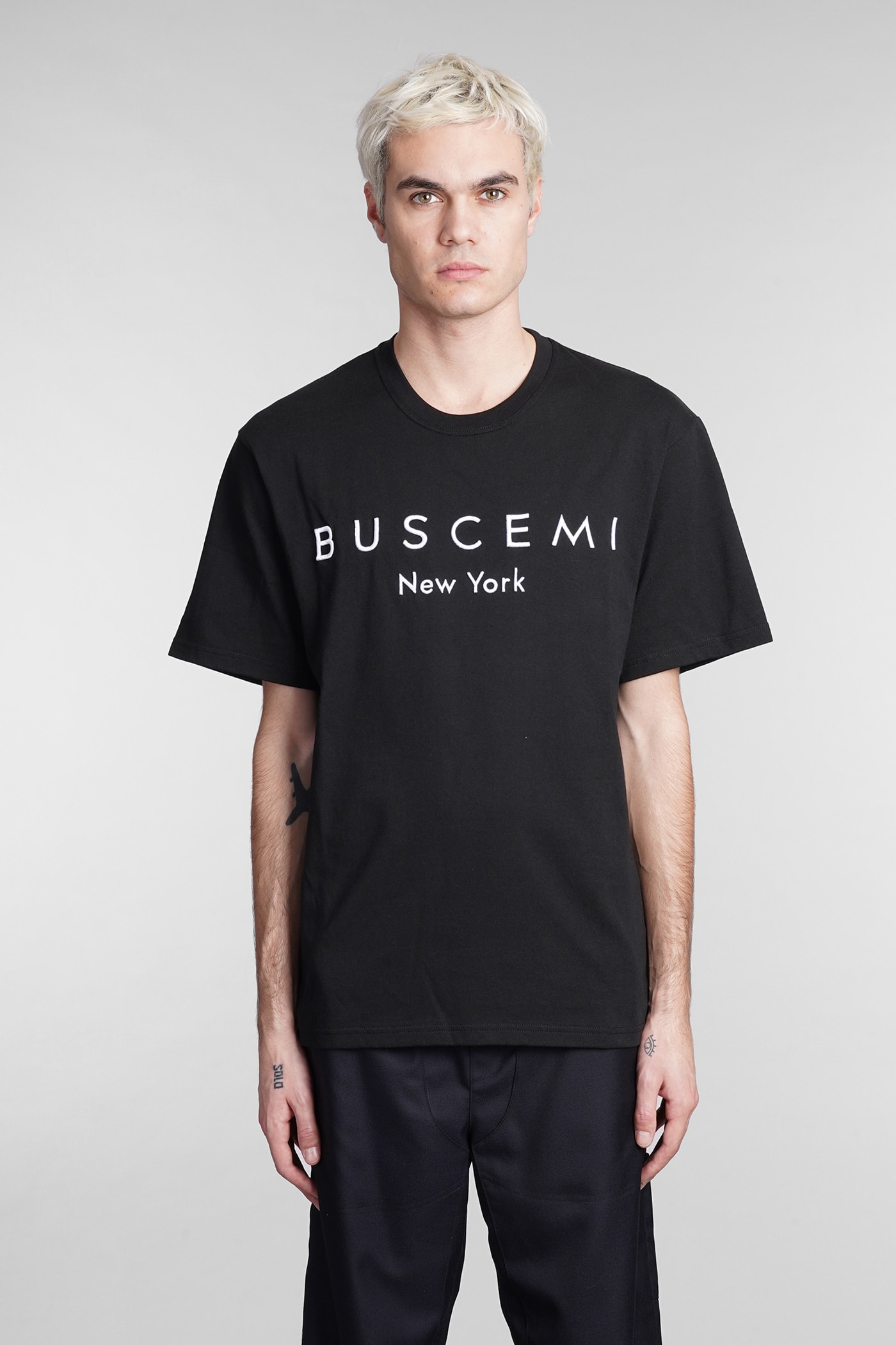 BUSCEMI T-SHIRT IN BLACK COTTON