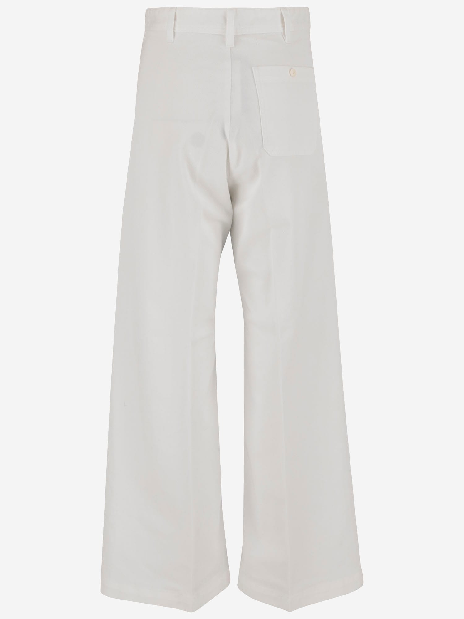 Polo Ralph Lauren High-waisted Stretch-cotton Palazzo Pants In White