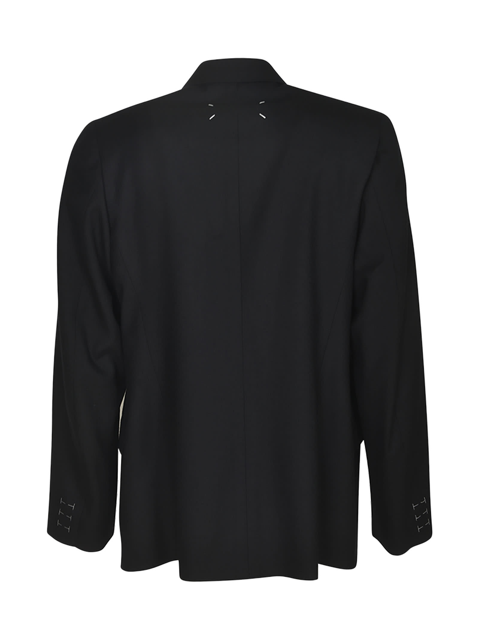 Maison Margiela Double-breasted Wool Jacket In Black