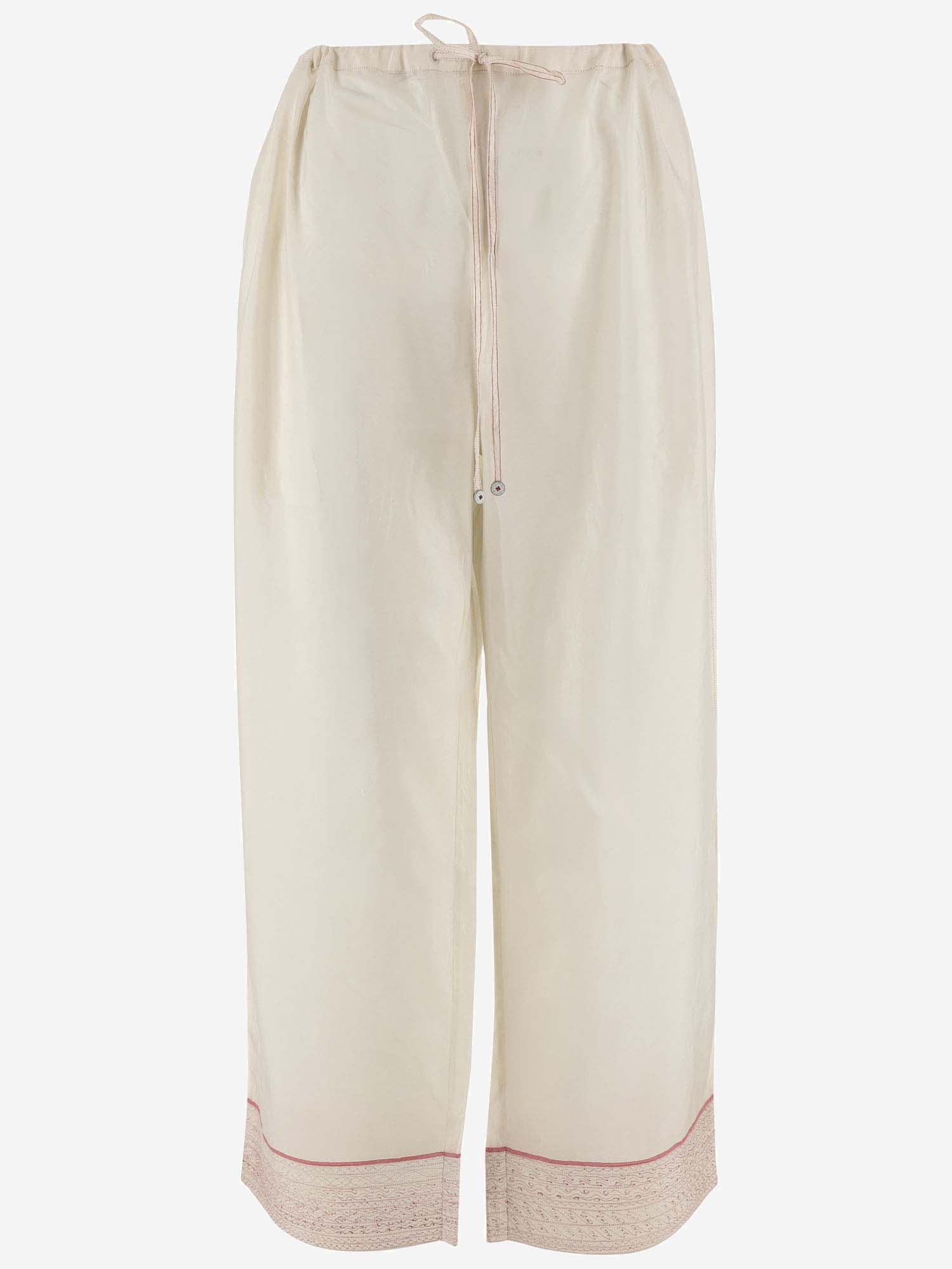 Péro Pants Made Of Pure Silk In Neutral