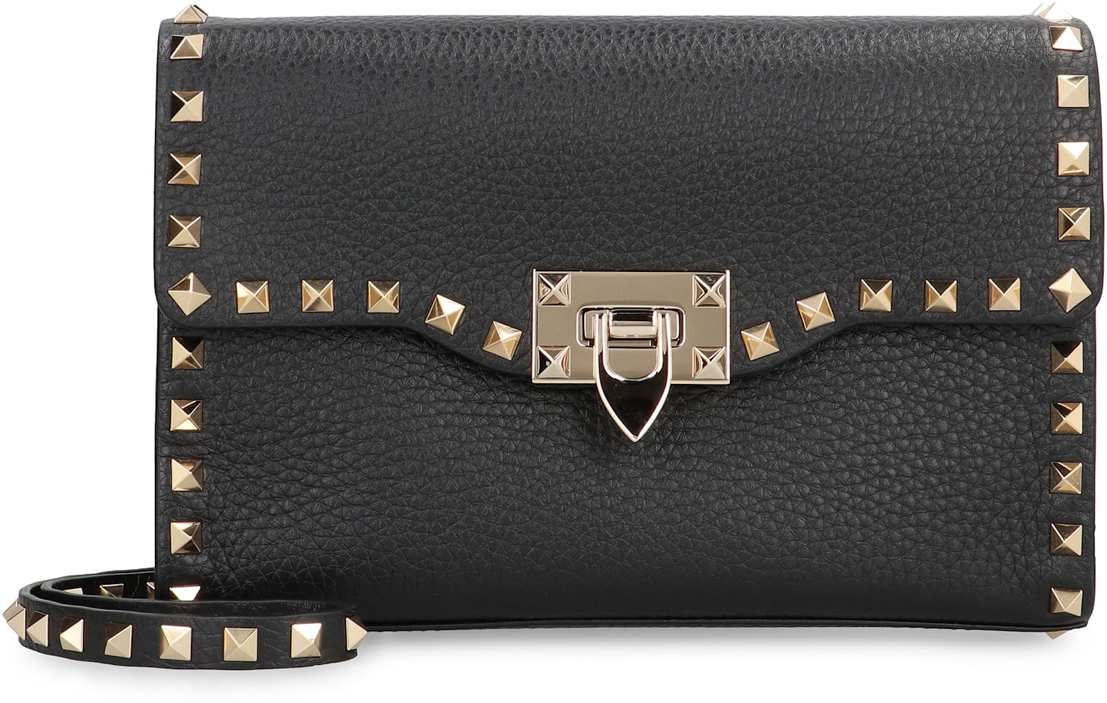 Valentino Rockstud Small Shoulder Bag In Black