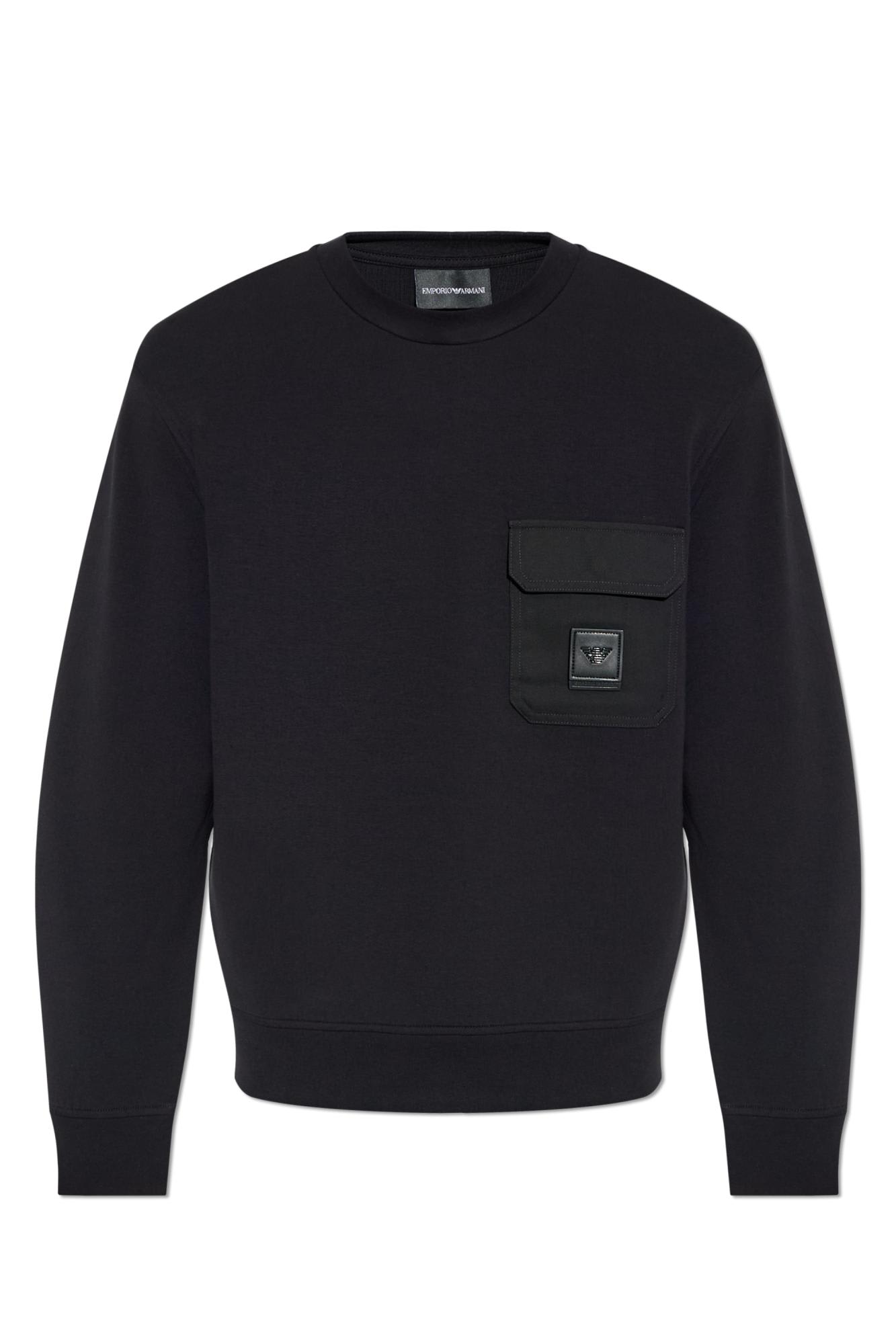 Emporio Armani Sweatshirt From The Sustainability Collection In Black