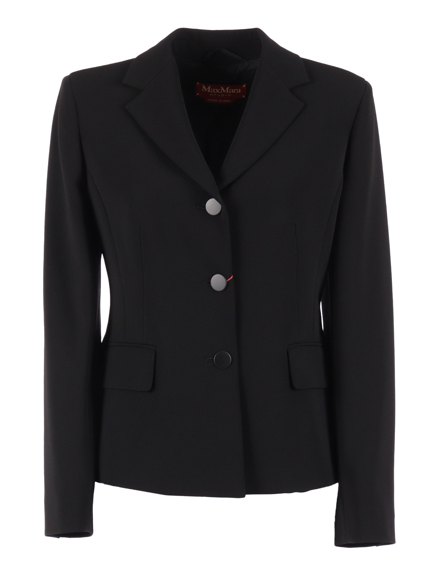 Max Mara Three-button Tailored Jacket In Black